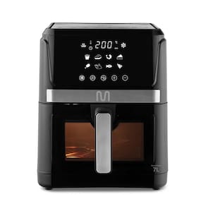 Fritadeira Elétrica sem óleo Air Fryer 7L com Visor Gourmet 1800W 220V Preta Multi Home - GO224