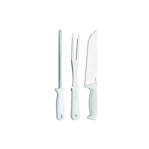 Conjunto Churrasco Garfo Faca Chaira Linha Precision Kit C/3
