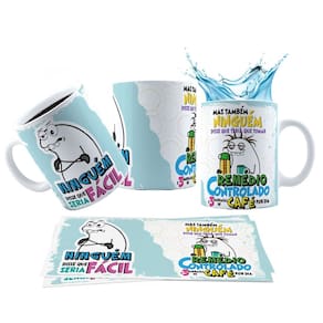 Caneca 325ml Meme Ninguém disse que seria fácil, mas também