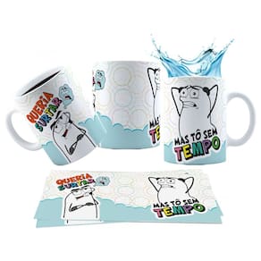 Caneca 325ml Meme Queria Surtar mas tô sem tempo