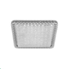 Plafon Shine Led Quadrado 28cm Acrílico Pontilhado 18w - Bivolt 6500k 6500k Branca
