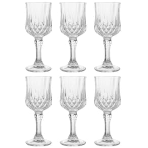 Cj 6 Taças 60ml p/ Licor de Vidro Diamante - Lyor