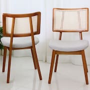 Kit 2 Cadeiras Zara Para Sala de Jantar Madeira Maciça com Telinha - Requinte Salas
