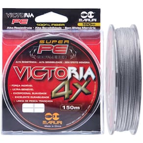 Linha Multifilamento Victoria 4X Super PE 65lb 0,50mm Cinza 150m