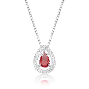 Colar Feminino Gota Marilyn Cravejado Em Prata 925 Legítima