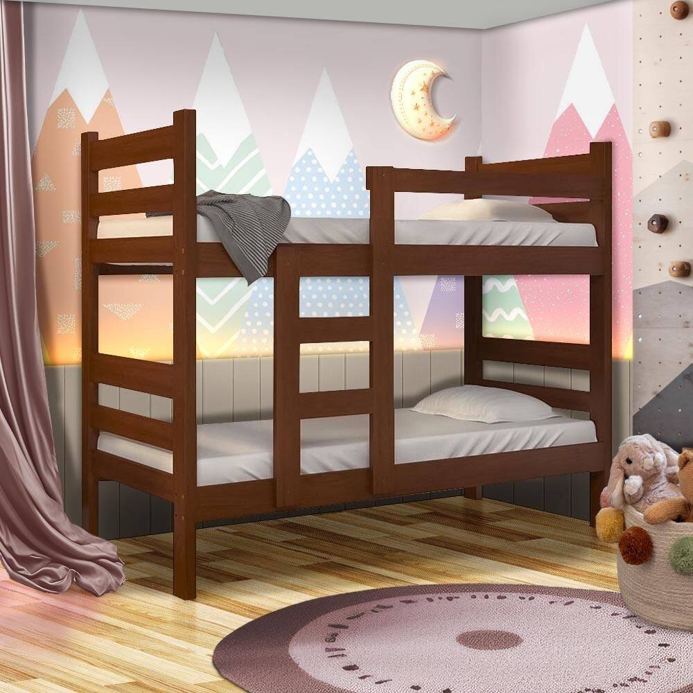 Beliche Com 2 Colchões Ortobom Castanho Reason Shop JM - Marrom