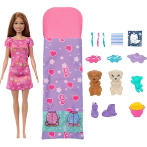 Barbie Festa Do Pijama Com Cachorrinhos Mattel HXN01