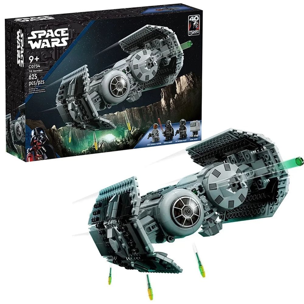 Brinquedo Star Wars Bloco de Montar Nave Tie Bomber