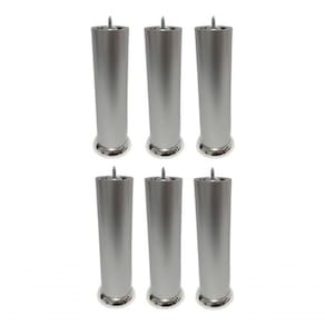 Kit Com 6 Pés Para Armário De Cozinha Gabinete De Pia Balcão 20cm Topper Cinza