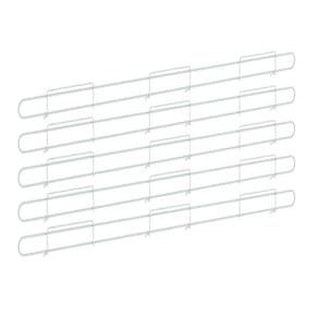 Anteparo Frontal FIT 090 Branco Para Bandeja Gondola Kit 10