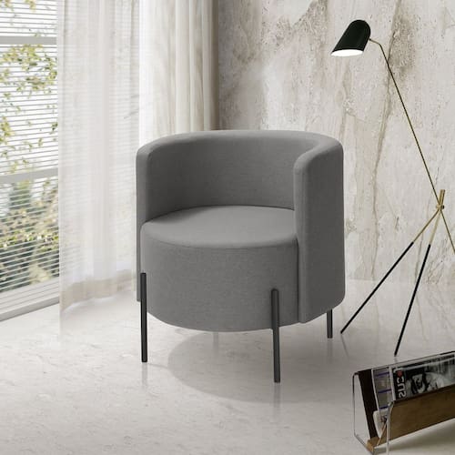 imagem-Poltrona para Sala de Estar e Quarto Califórnia Ecológica Cinza Escuro