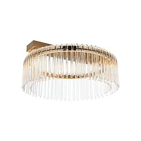 Plafon Nordecor Gouli 2894 50Cm Led Bivolt Ouro Brilho