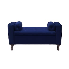 Recamier Bau Rico 140x Suede Azul Marinho - Majú Decor