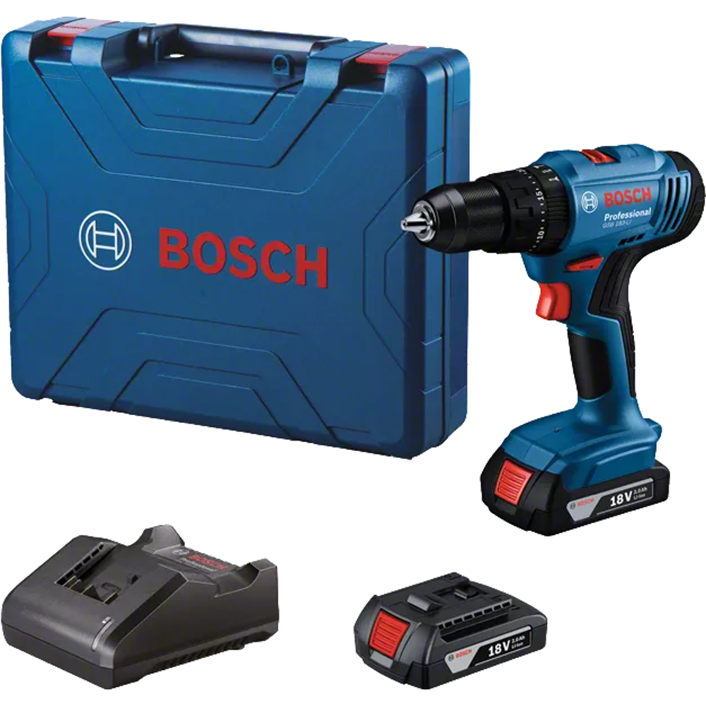 Parafusadeira/Furadeira de Impacto - 18V - GSB 183LI - Maleta - Bateria BOSCH