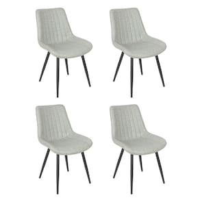 Kit 4 cadeiras estofadas design industrial Chicago