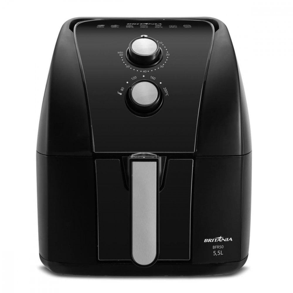 Fritadeira Elétrica Air Fryer Britânia 5,5L Antiaderente Redstone 1500W BFR50