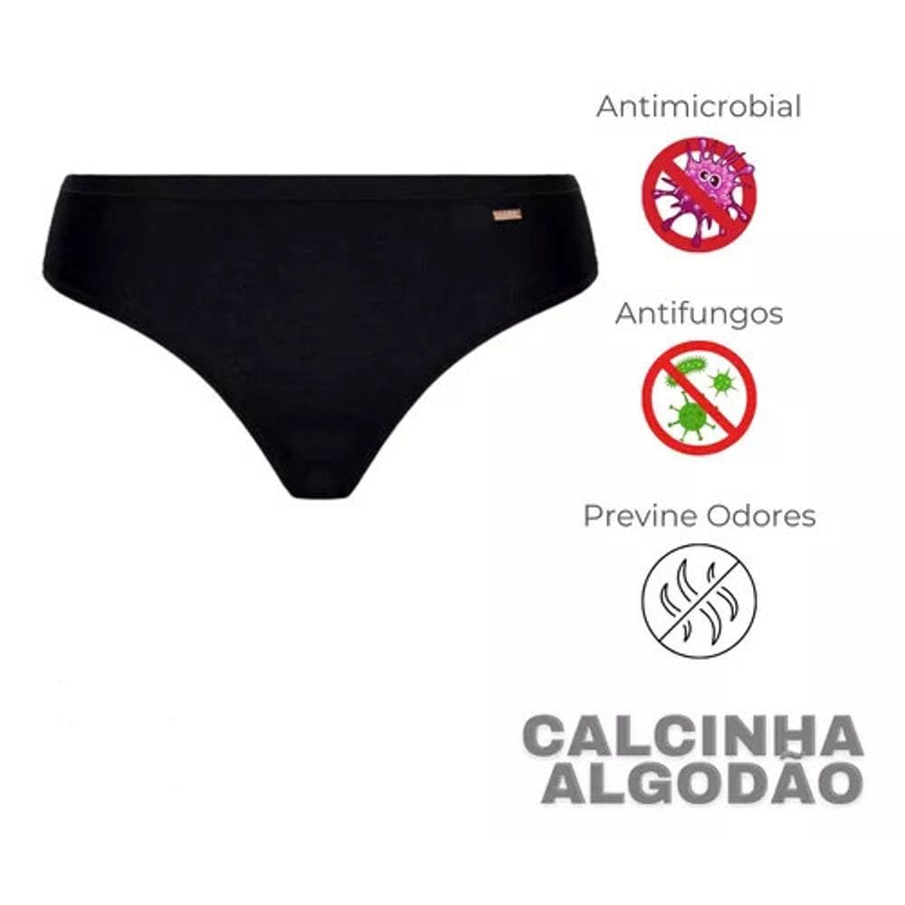 Calcinha Biquíni Loba Lupo Algodão Toque Macio Ref. 40353