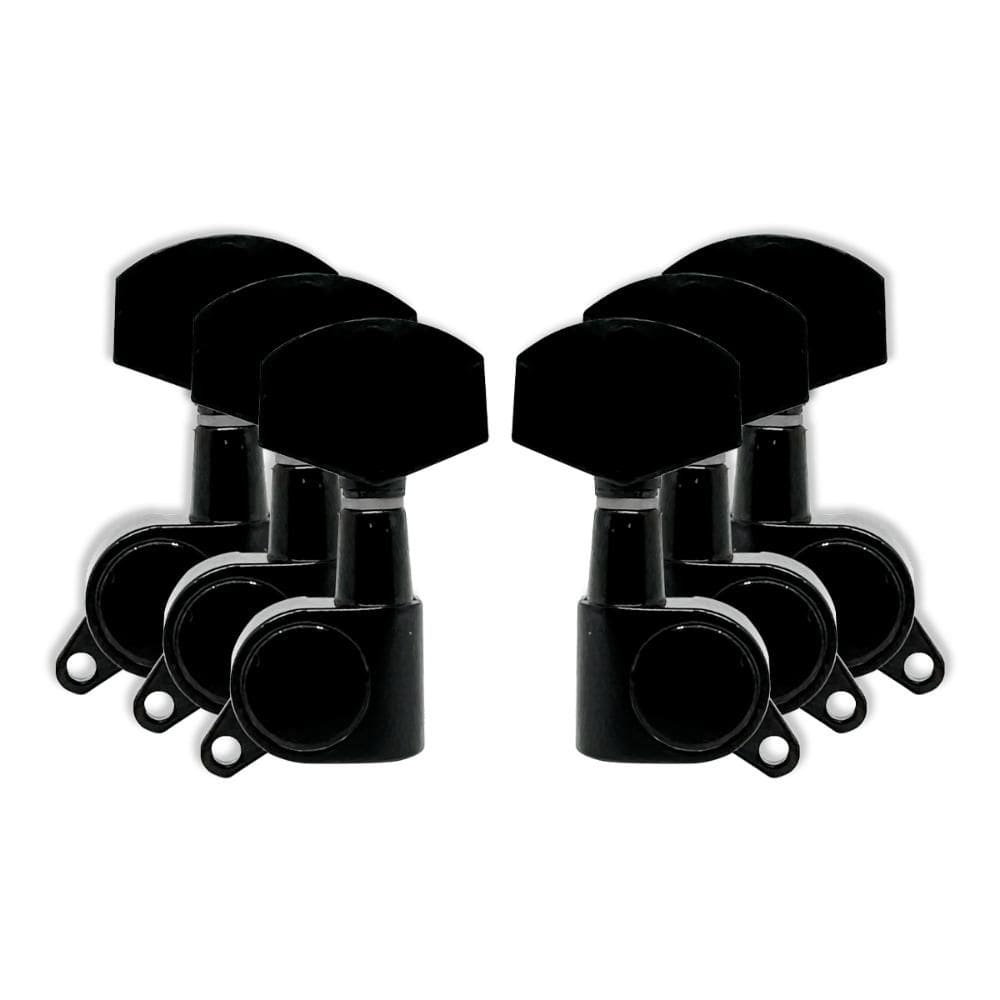 Tarraxas Violão Aço 3+3 RedBurn Preta Fosca