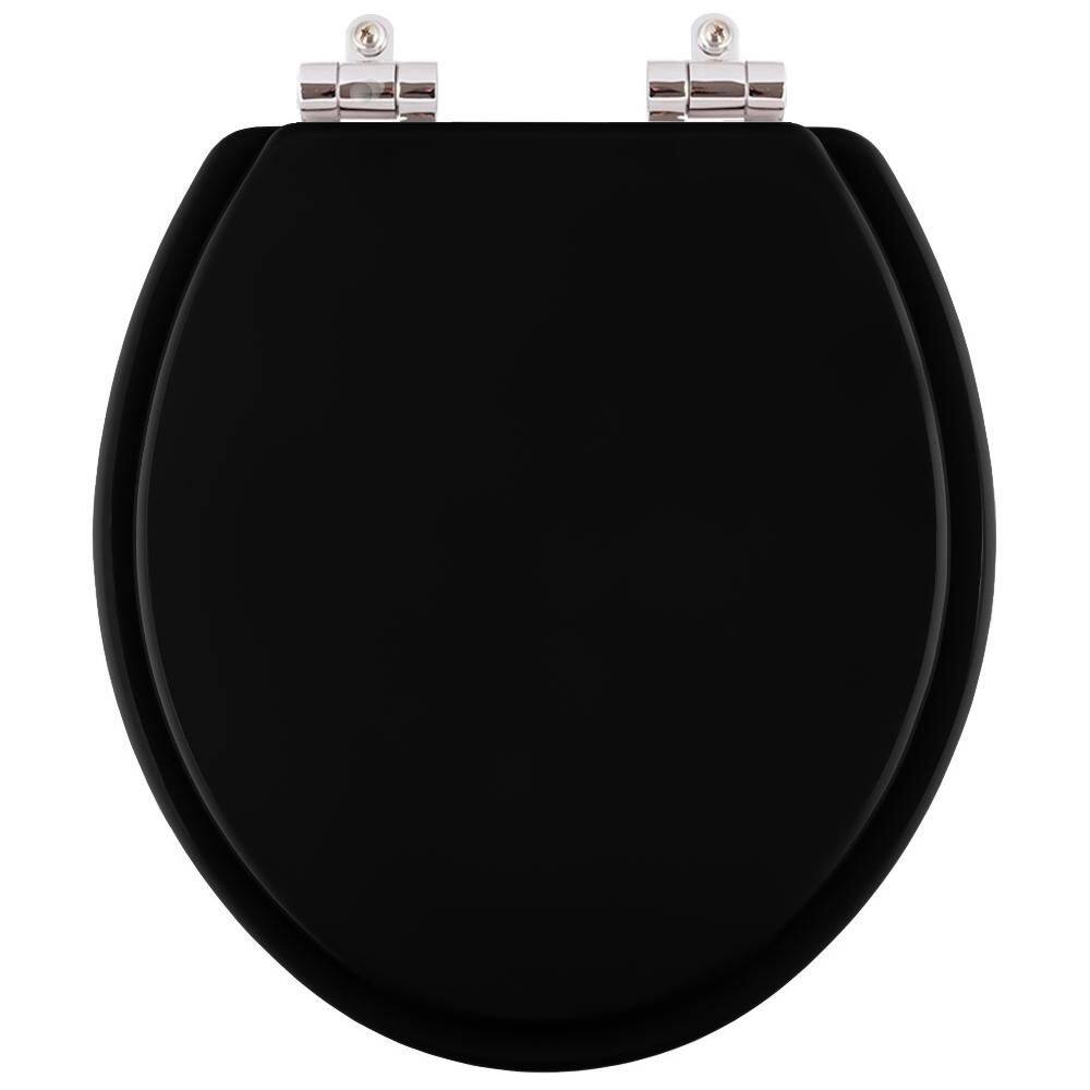 Assento Sanitário Poliéster Soft Close Iris Preto para vaso Mari