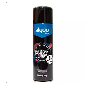Silicone Spray Equipamentos de Musculação 300ml Lubrifica Protege Restaura o brilho Algoo
