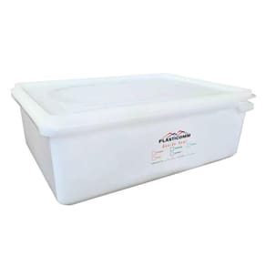 Kit 10 Caixas Organizadoras 11 Litros Branca Com Tampa - Plasticomm