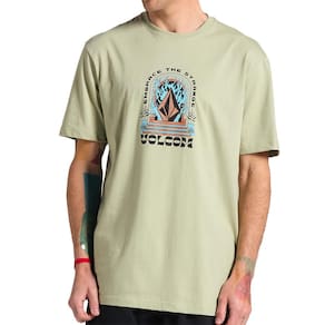 Camiseta Volcom Sacred SM25 Masculina Verde Médio