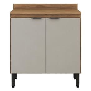 Balcão De Cozinha Firenze 2 Portas 80 Cm Amêndola Touch Nude Prime Tx - Demóbile