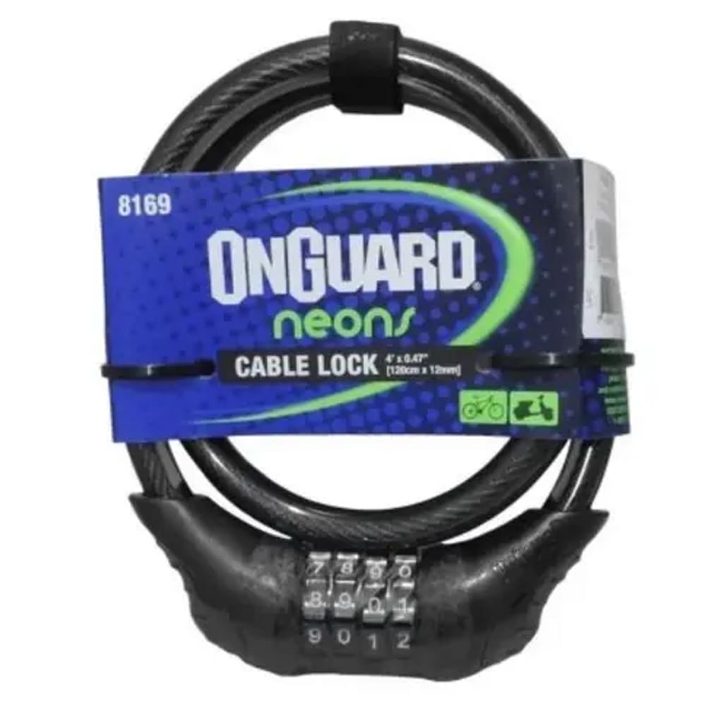 Cadeado Espiral 8169 On Guard 12x1200 c/ Segredo - Preto