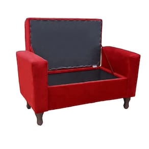Recamier Bau Rico 140x Suede Vermelho - Majú Decor