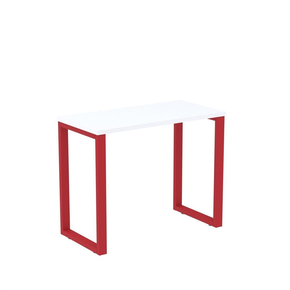 Mesa Madeira 900x450mm M90/45p25tub Branco/Vermelho