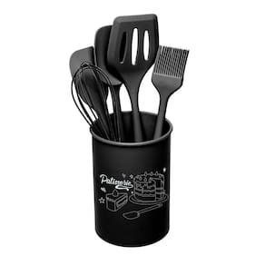 Jogo 5 Utensílios de Confeitaria de Silicone Preto