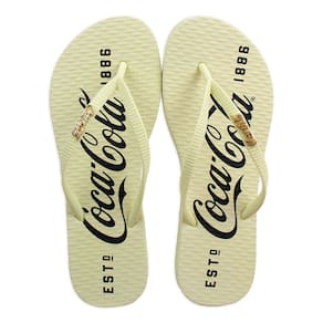 Chinelo Coca Cola 1886 Feminino Amarelo