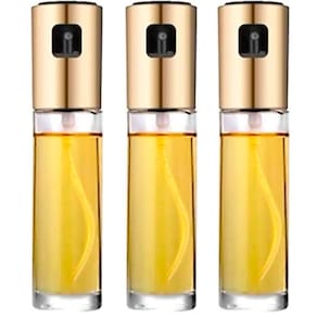 Kit 3 Porta Azeite Vinagre Spray Galheteiro Dosador Aço Inox 100ml