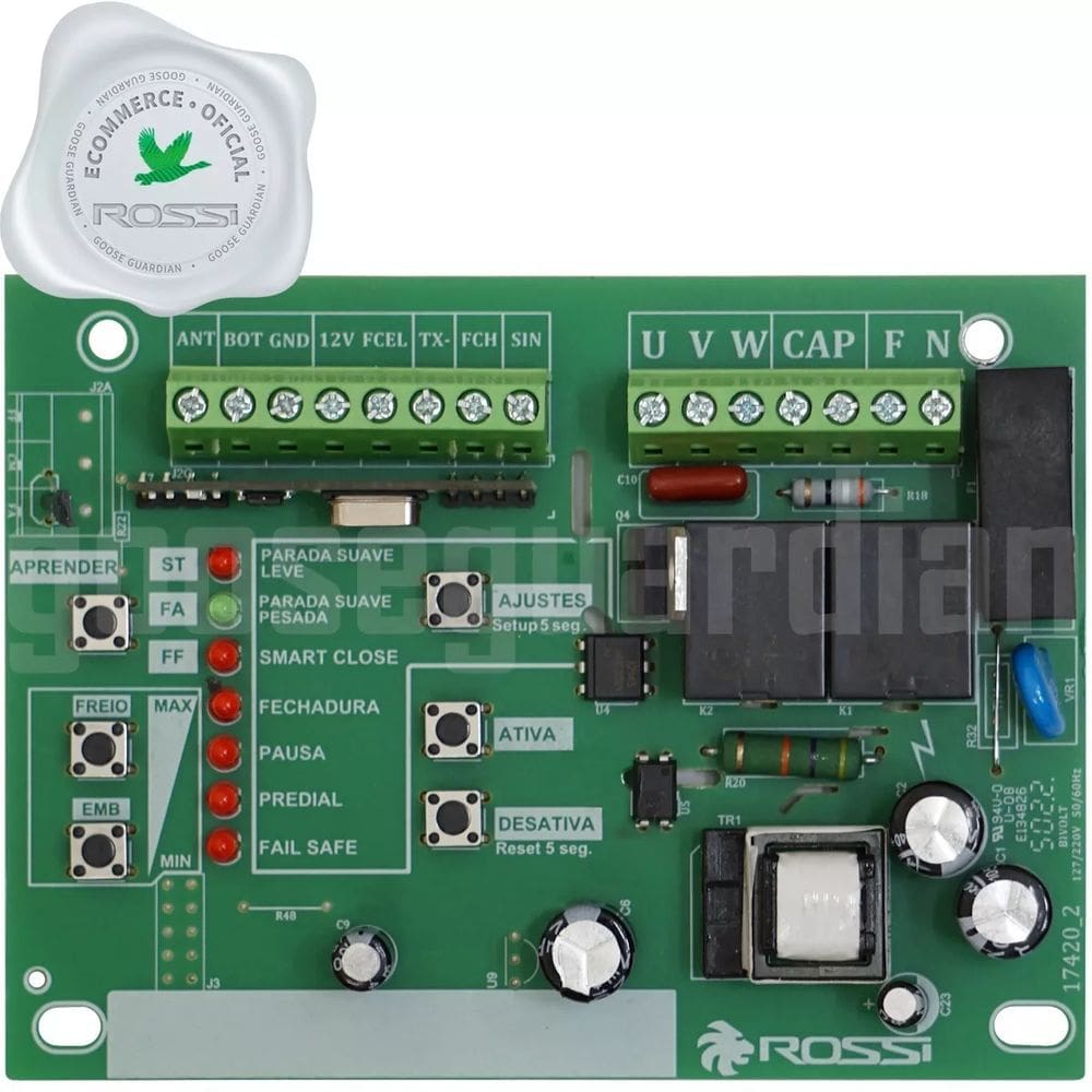 Central Placa De Comando Portão Eletrônico Rossi Nkxh30fs