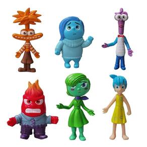 Kit 6 Bonecos Divertidamente 2 Inside Out Tristeza Alegria Pvc