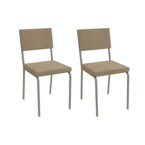 Cadeira de Cozinha Zaria Kit 2 Un Niquel/Boucle Fendi A057 - Kappesberg