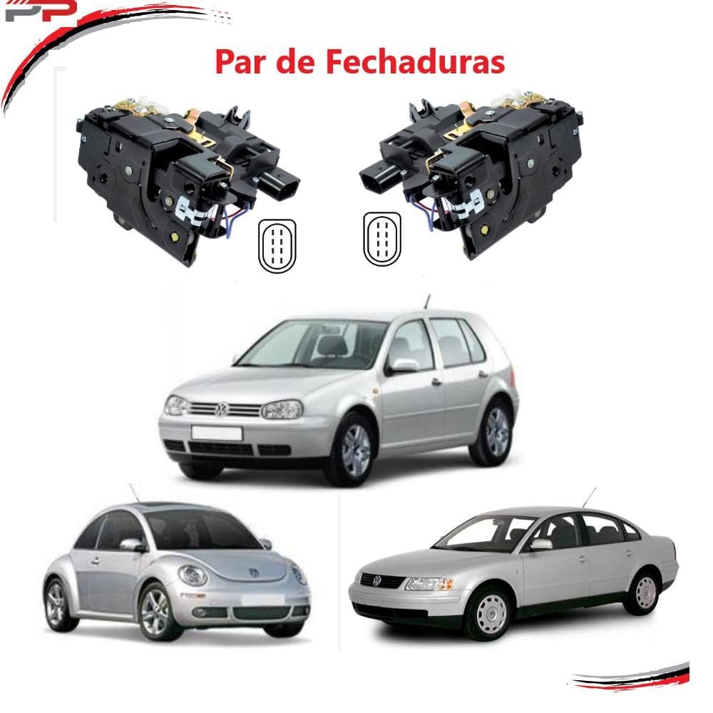 Par Fechadura Elétrica Porta Diant Golf 98-06 Passat 96-00 - UN / 2 [F103]