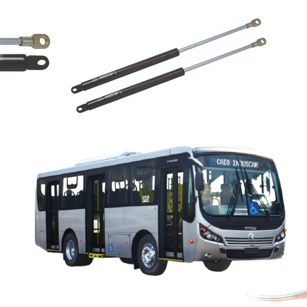 Par Amortecedores Tampa Motor/bagageiro ônibus Caio 37 Kgf [F103]