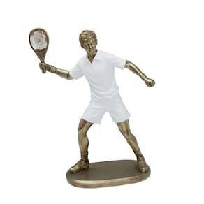 Figura Decorativa Estatueta Homem Tenista 24 X 20 X 10 Cm