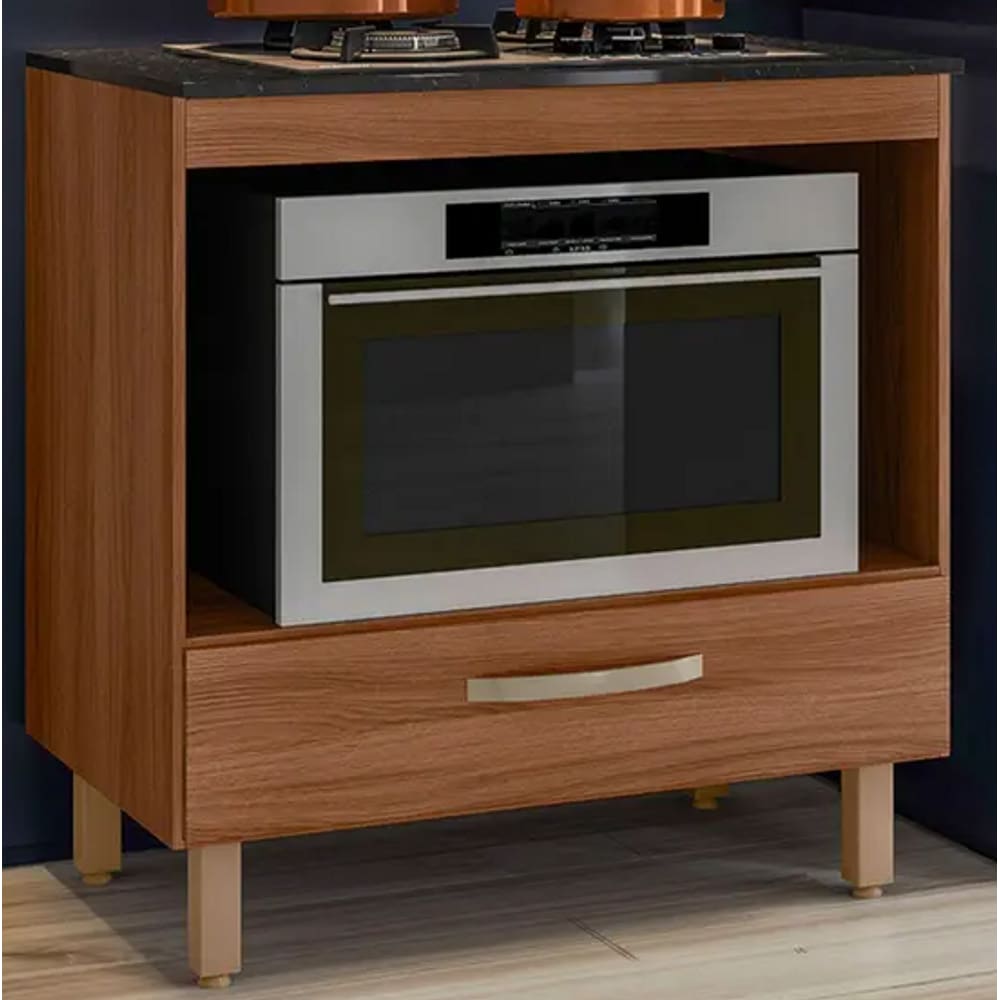 Armário de Cozinha para Cooktop 1 Gaveta Avelã - Nicioli