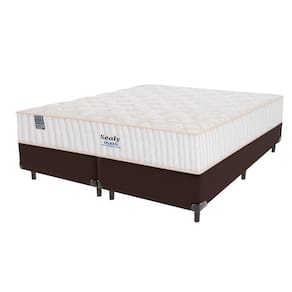 Cama Box Marrom e Colchão Queen Miami Molas Ensacadas Sealy