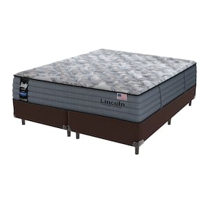Cama Box Marrom Colchão Queen Lincoln Molas Ensacadas Sealy