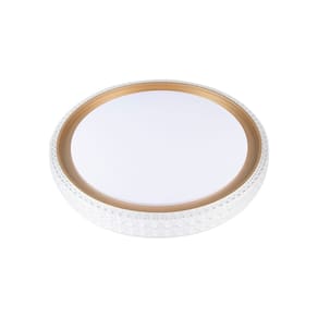 Plafon Nordecor Kenle 2665 Redondo Led Bivolt Dourado Fosco