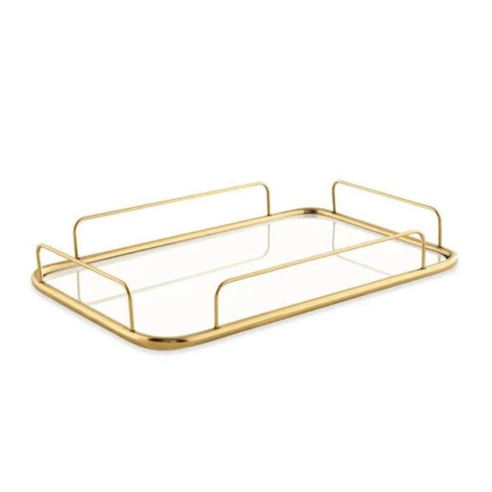 Bandeja Em Metal Espelhado 13043 G 5,5x46,5x31cm Mart