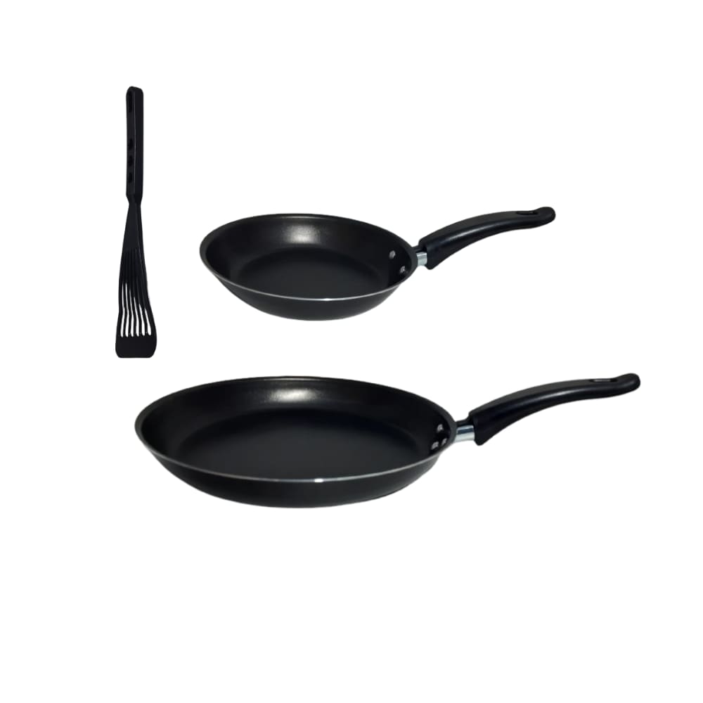 Conjunto De Frigideiras 18 E 24 Antiaderente Espátula