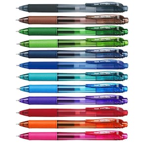 Kit 12 Canetas Gel PENTEL EnerGel-X 0.5mm Retrátil