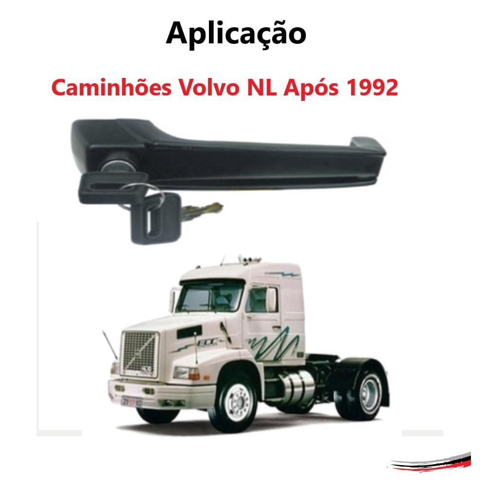 Maçaneta Externa Porta Dir Caminhões Volvo Nl Após 92 Preta [F103]