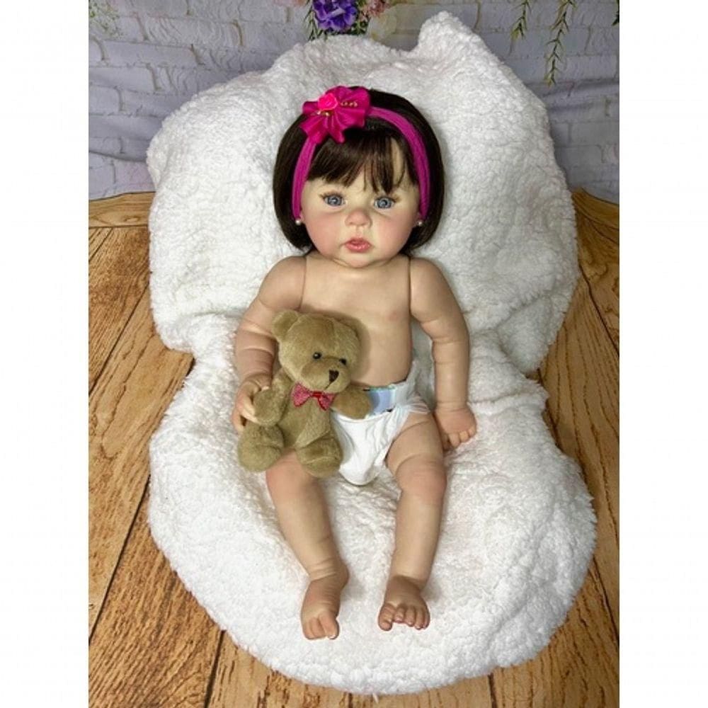 Bebê Reborn Realista - Raven Cabelo Escuro