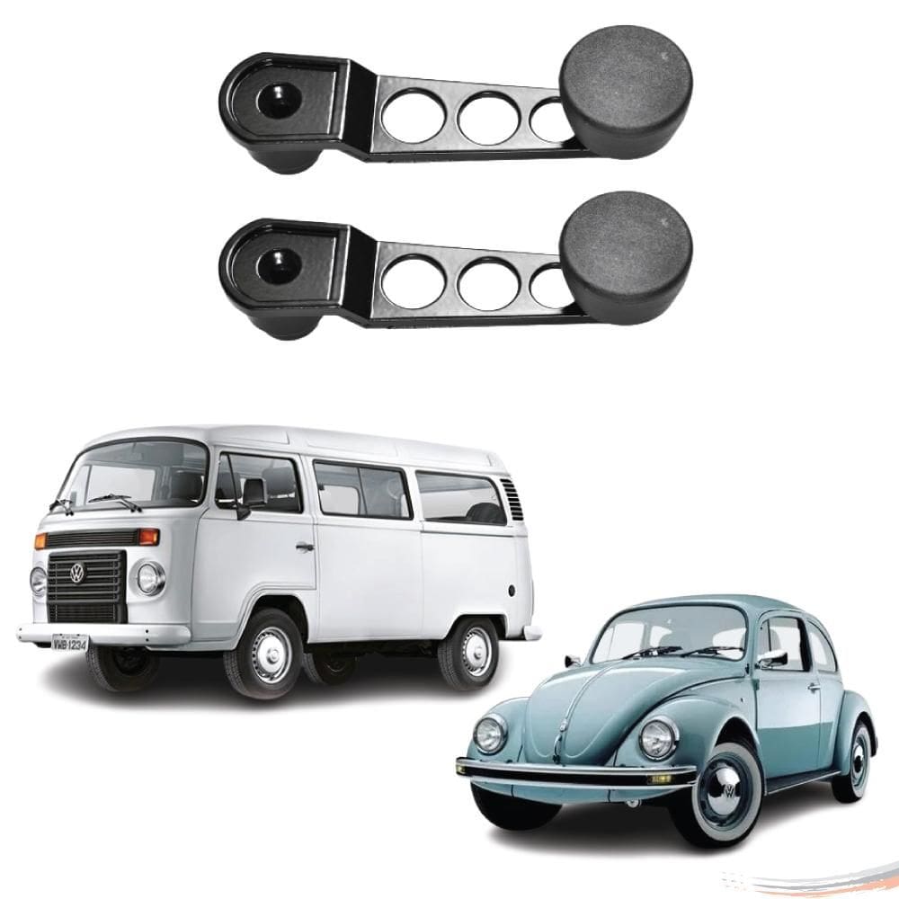 Par Manivela Eleva Vidro Preta Fusca 70 A 96 Kombi 75 A 13 [F103]