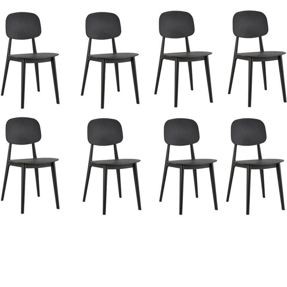 Conjunto 8 Cadeiras Cátia Polipropileno Preto